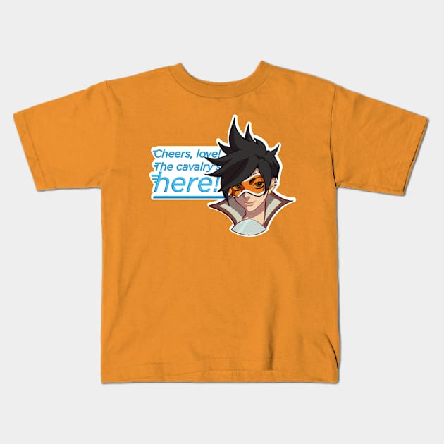 Overwatch Tracer - Cheers love! Kids T-Shirt by Lionti_design